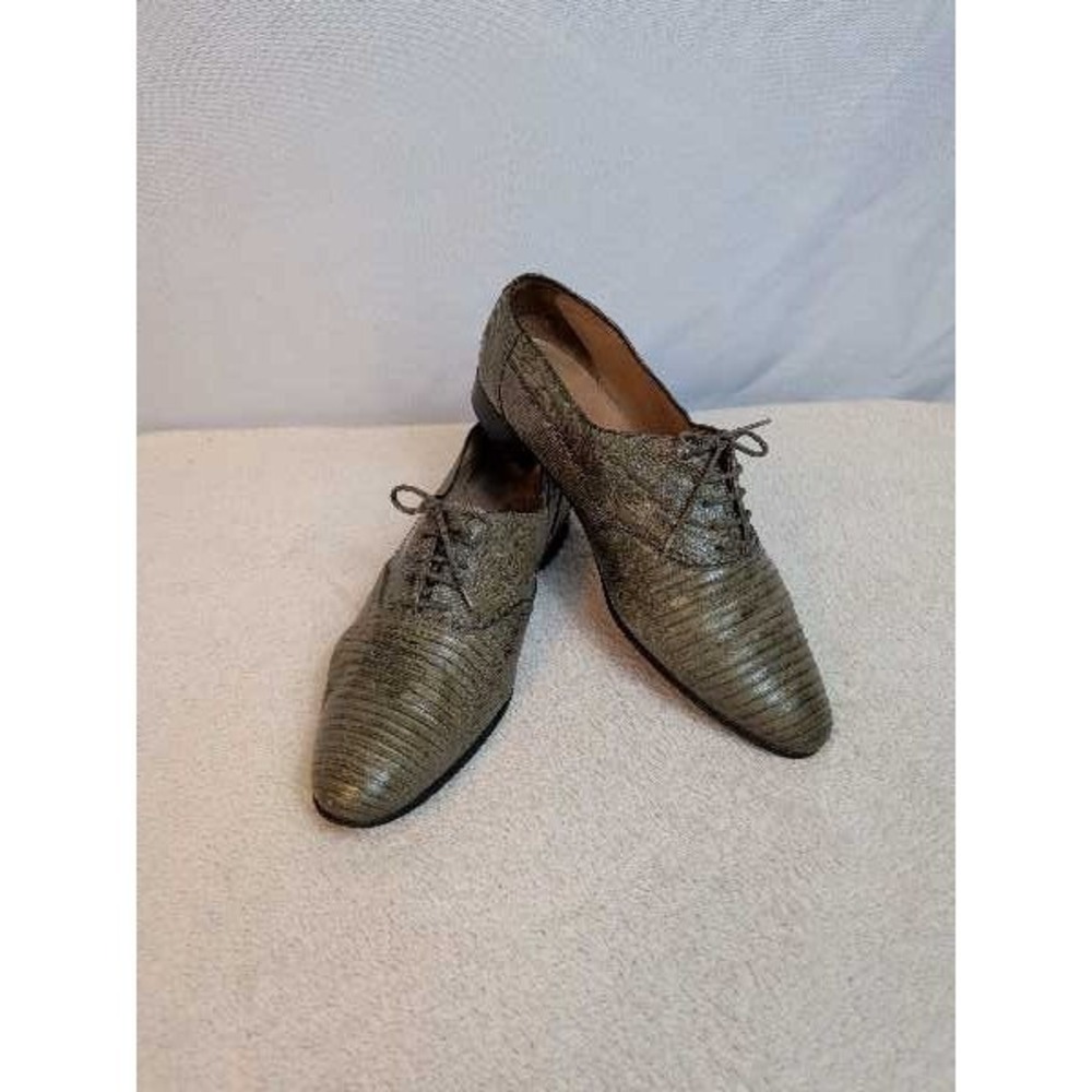 Nunn Bush Brass Boot Mens Snake Embossed Oxford Shoes Size 8